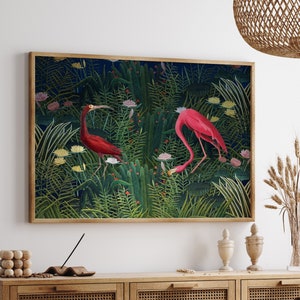 Henri Rousseau Print, Henri Rousseau Poster, Tropical Botanical Jungle Print, Green wall decor, Exhibition poster, Gift idea
