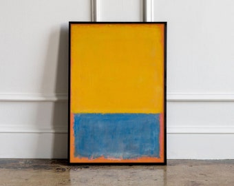 Mark Rothko Yellow and Blue on Orange Poster, Mark Rothko Art Print, Abstract Art Poster, Modern Art, Minimalist Decor, Exhibition poster