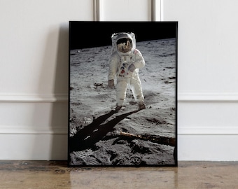 First Man on Moon Print, Apollo 11 Print, Neil Armstrong Poster