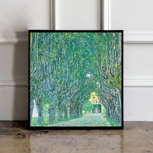 Avenue du Schloss Kammer Park par Gustav Klimt Affiche, Gustav Klimt Art mural, Gustav Klimt exposition Print, Klimt Affiche d’exposition