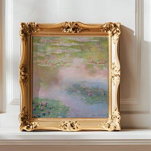Claude Monet Exhibition Poster, Water lilies Claude Monet, Monet Home Decor Art print, Monet Floral Print, Landscape wall art, Vintage Decor