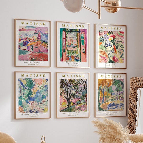 Set of Henri Matisse exhibition Poster, Henri Matisse exhibition Print, Henri Matisse Wall art, Matisse wall decor, Matisse Home Decor