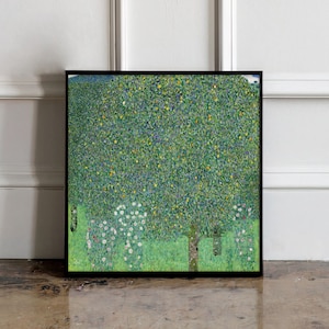Rosas bajo los árboles 1905 por cartel de arte de Gustav Klimt, arte de pared de Gustav Klimt, impresión de exposición de Gustav Klimt, cartel de exposición de Gustav Klimt