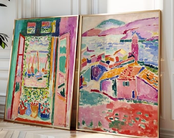 アンリ・マティス「紫のローブとアネモネ」1937年のポスター、アンリ