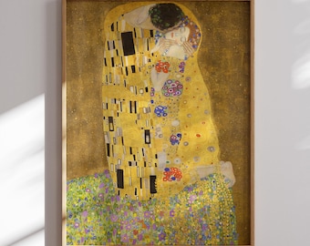 グスタフ・クリムト作「接吻」展ポスター アートプリント - Etsy 日本