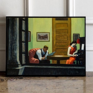 Edward Hopper Room in New York poster, Edward Hopper print, Edward Hopper wall art, Edward Hopper exhibition print, Contemporary Print