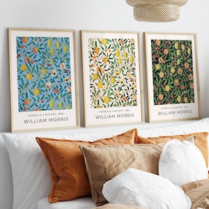 SET OF 3 William Morris exhibition Posters, William Morris Print, William Morris wall Art, Floral Print, William Morris Vintage Wall Art