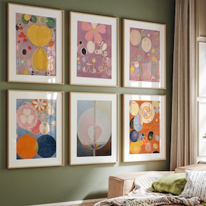 Hilma Af Klint Poster Sets, Hilma Af Klint exhibition Print, Hilma Af Klint exhibition poster, Hilma Af Klint Wall art, Birthday Gift