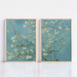 Set of 2 Vincent Van Gogh Posters, Almond Blossoms Poster, Van Gogh Wall art, Vincent Van Gogh Print, Minimalist Print, Contemporary print