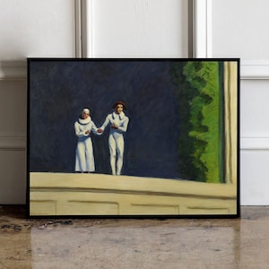Edward Hopper Two Comedinas poster, Edward Hopper exhibition print, Edward Hopper wall art, Hopper exhibition wall art decor, Modern art