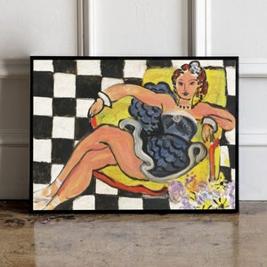 Henri Matisse Dancer in Armchair exhibition Poster, Henri Matisse Exhibition Print, Henri Matisse wall art decor, Vintage Decor, Gift Idea