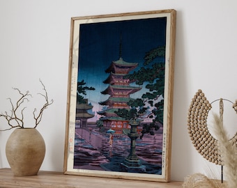 日本のポストカード、土屋光逸、日本のウォールアートセット、浮世絵