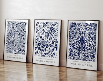 SET DI 3 poster di William Morris, William Morris Print, William Morris Art, Poster vintage, stampa floreale, William Morris Wall Art Decor