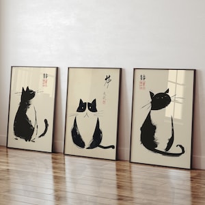 美品　猫　【それぞれのモニュメント88 】lithograph