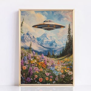 I Want to Believe vintage poster, Sci-fi poster, UFO print,  Bedroom Print, Retro sci fi art, I want to believe X files, Science poster