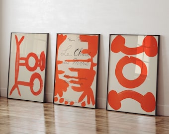 Set von Les Chants Des Morts Druck von Pablo Picasso Druck, Pablo Picasso Ausstellungsplakat, Moderner Druck, Geschenkidee, Picasso Wanddekor