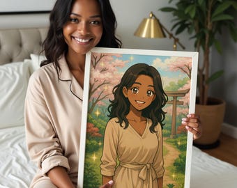 Custom Anime Style Family Portrait, Turn Your Family Photo into Cute Personalized Anime Art, Anime Art Trendy Poster, Personalized Gift Idea