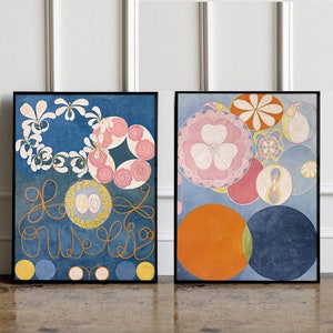 SET OF 2 Hilma af Klint Posters, Hilma af Klint Print, Hilma af Klint Art, Vintage Poster, Hilma af Klint Exhibition Poster