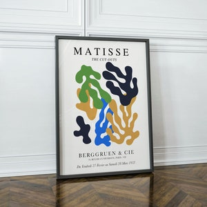 Henri Matisse Print, Matisse Exhibition poster, Minimalist Neutral Wall Art Print, Gift for mum, Abstract Scandinavian decor, Modern Art
