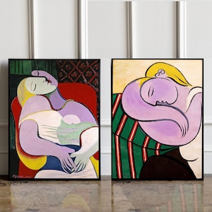 CONJUNTO DE 2 carteles de la exposición de Pablo Picasso, impresión de la exposición de Pablo Picasso, decoración de la pared de Picasso, impresión moderna, decoración del hogar, impresión de arte del museo