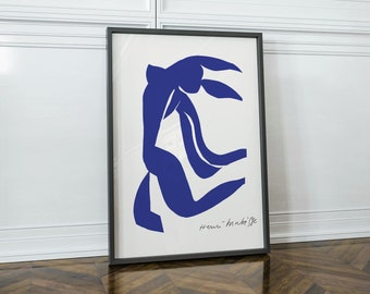 Impresión de Henri Matisse, cartel de la exposición de Matisse, impresión de arte de pared neutral minimalista, regalo para mamá, decoración escandinava abstracta, arte moderno
