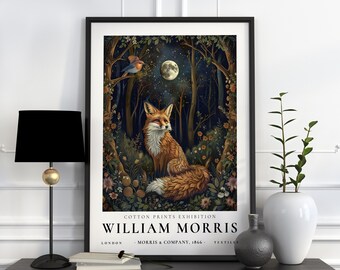 William Morris Vintage Fuchs Blumen Poster - Wandteppich 76,2 X 101,6 Cm