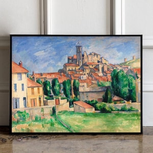 Gardanne by Paul Cezanne print, Paul Cezanne poster, Paul Cezanne wall art, Paul Cezanne exhibition poster, Paul Cezanne wall decor