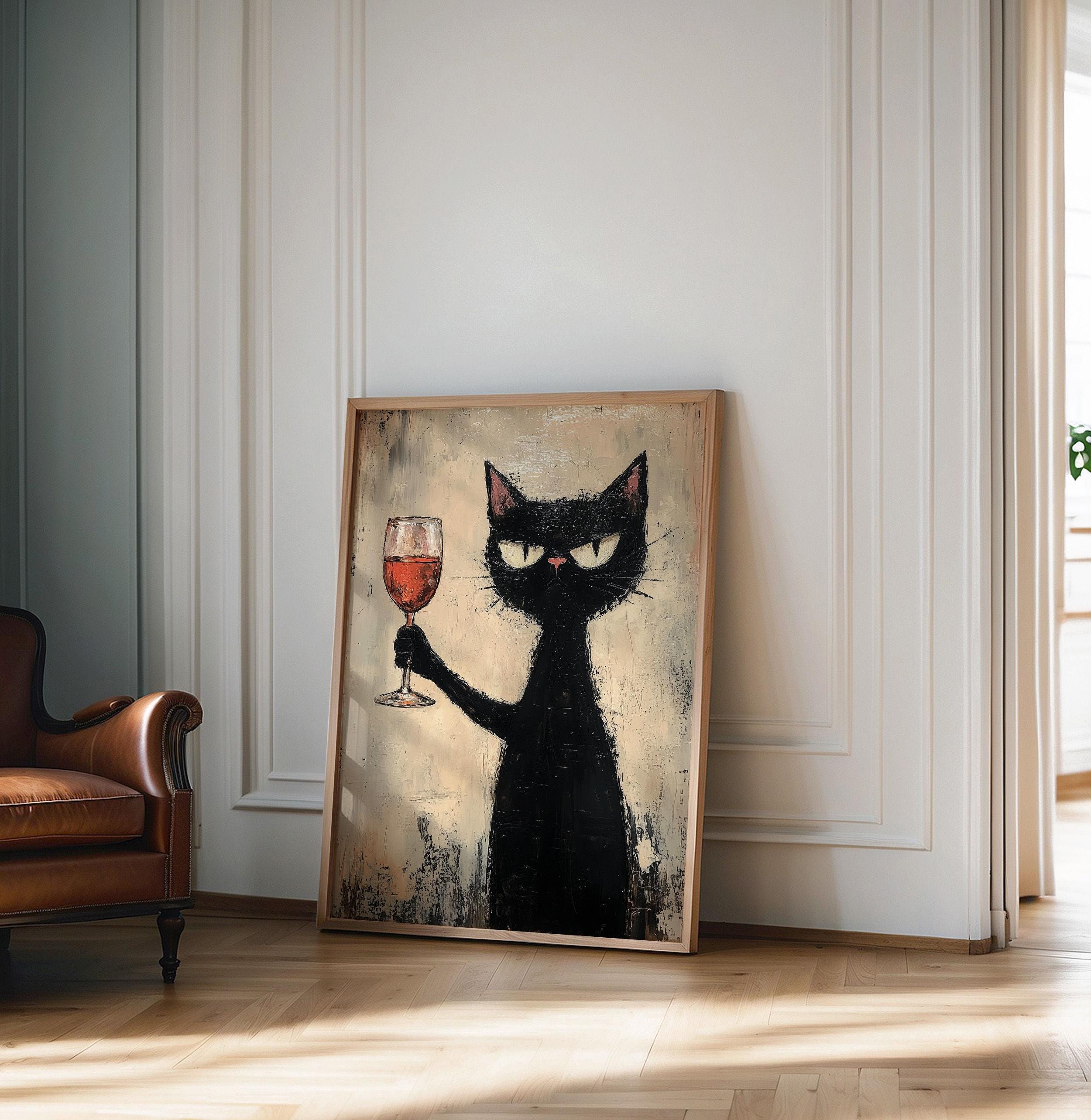 BLACK CAT　壁飾り棚 Black Cat Wooden Shelf Moon Phase Floating Shelf Chakra Crystal