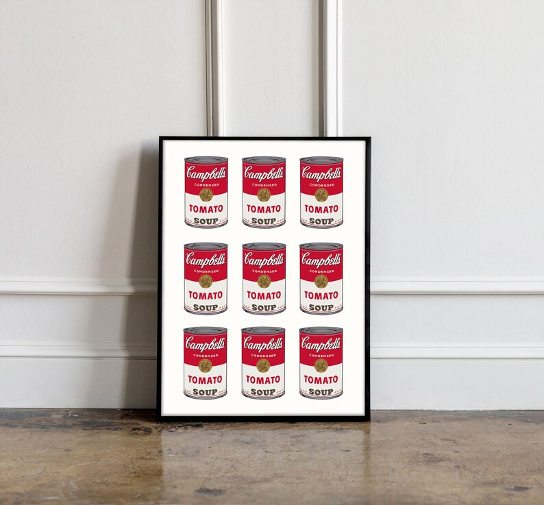 Andy Warhol Tomato Soup Pop Art Poster, Andy Warhol Tomato Soup Print ...
