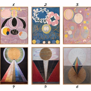 Hilma Af Klint Poster Sets, Hilma Af Klint exhibition Print, Hilma Af Klint exhibition poster, Hilma Af Klint Wall art, Birthday Gift