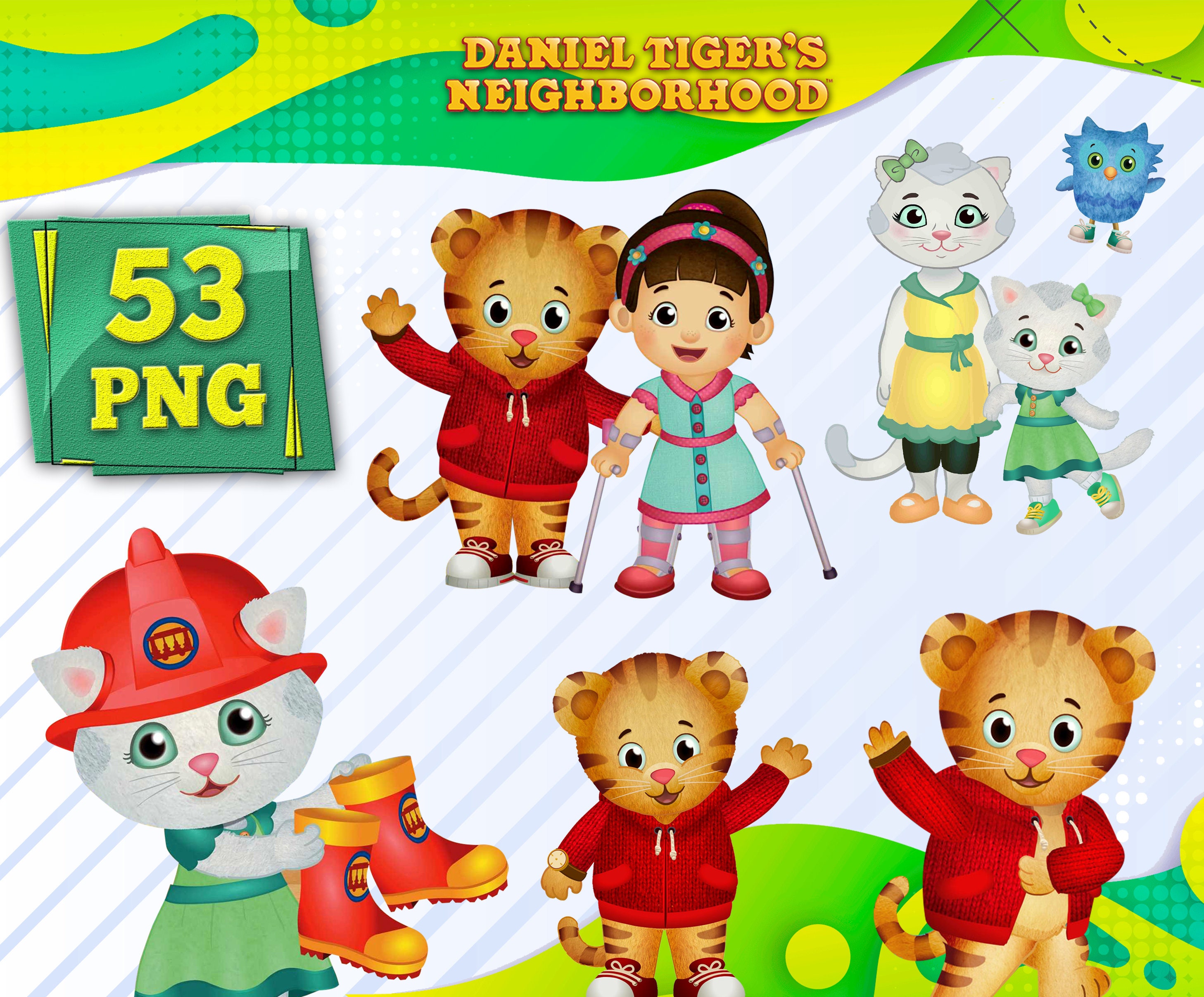 Daniel Tiger Neighborhood Cliparts Daniel Tiger Pictures | Etsy