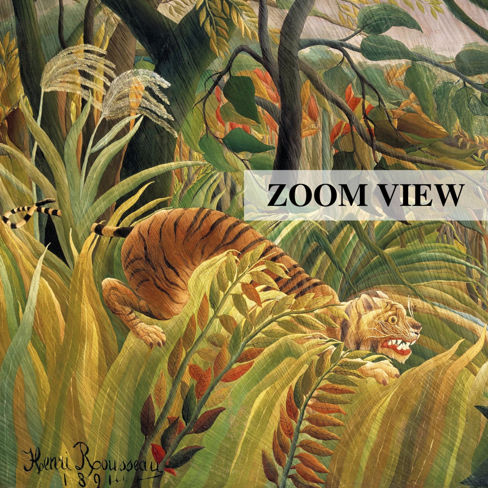 Henri Rousseau Tiger in a Tropical Storm Henri Rousseau Etsy