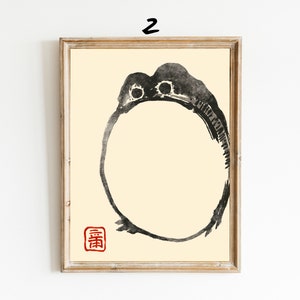 SET OF 3 Matsumoto Hoji Frog Print,Matsumoto Hoji Frog Poster, Japanese Frog Print, Japanese VIntage Wall Art, Japanese woodblock print image 4