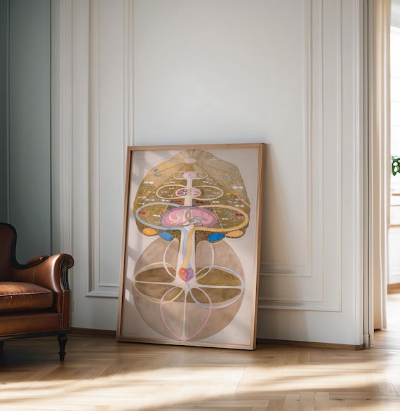 Hilma af Klint Art Print, Hilma af Klint Poster, Abstract Poster, Art Reproduction, Tree of Knowledge, No. 1, Trendy Wall Art, Home Decor