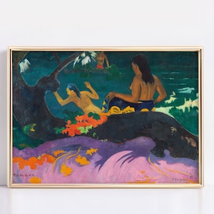 Am Meer (1892) von Paul Gauguin Druck, Paul Gauguin Plakat, Paul Gauguin Wandkunst, Paul Gauguin Ausstellungsplakat, Paul Gauguin Druck