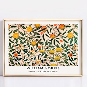 William Morris Poster, William Morris Print, William Morris FLoral Art, Vintage Poster, Floral Print, Floral Vintage Print, Fruit Pattern