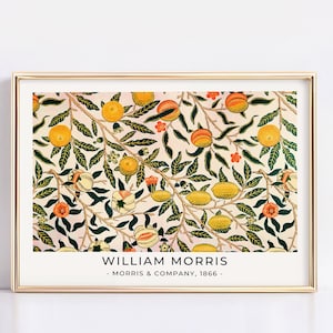 William Morris Poster, William Morris Print, William Morris FLoral Art, Vintage Poster, Floral Print, Floral Vintage Print, Fruit Pattern