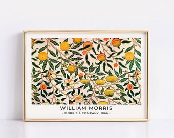 William Morris Poster, William Morris Print, William Morris FLoral Art, Vintage Poster, Floral Print, Floral Vintage Print, Fruit Pattern