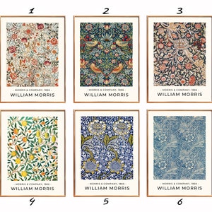 William Morris Poster Sets, William Morris exhibition Print, William Morris exhibition poster, William Morris Wall art, Birthday Gift