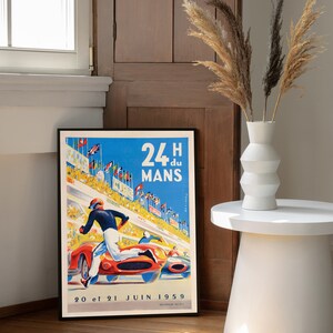Vintage Racing Poster, Grand Prix Poster, Monaco Race Poster, Racing Decor Art, Racing Fun Gift Idea, Gift For him, Vintage Racing Print image 4