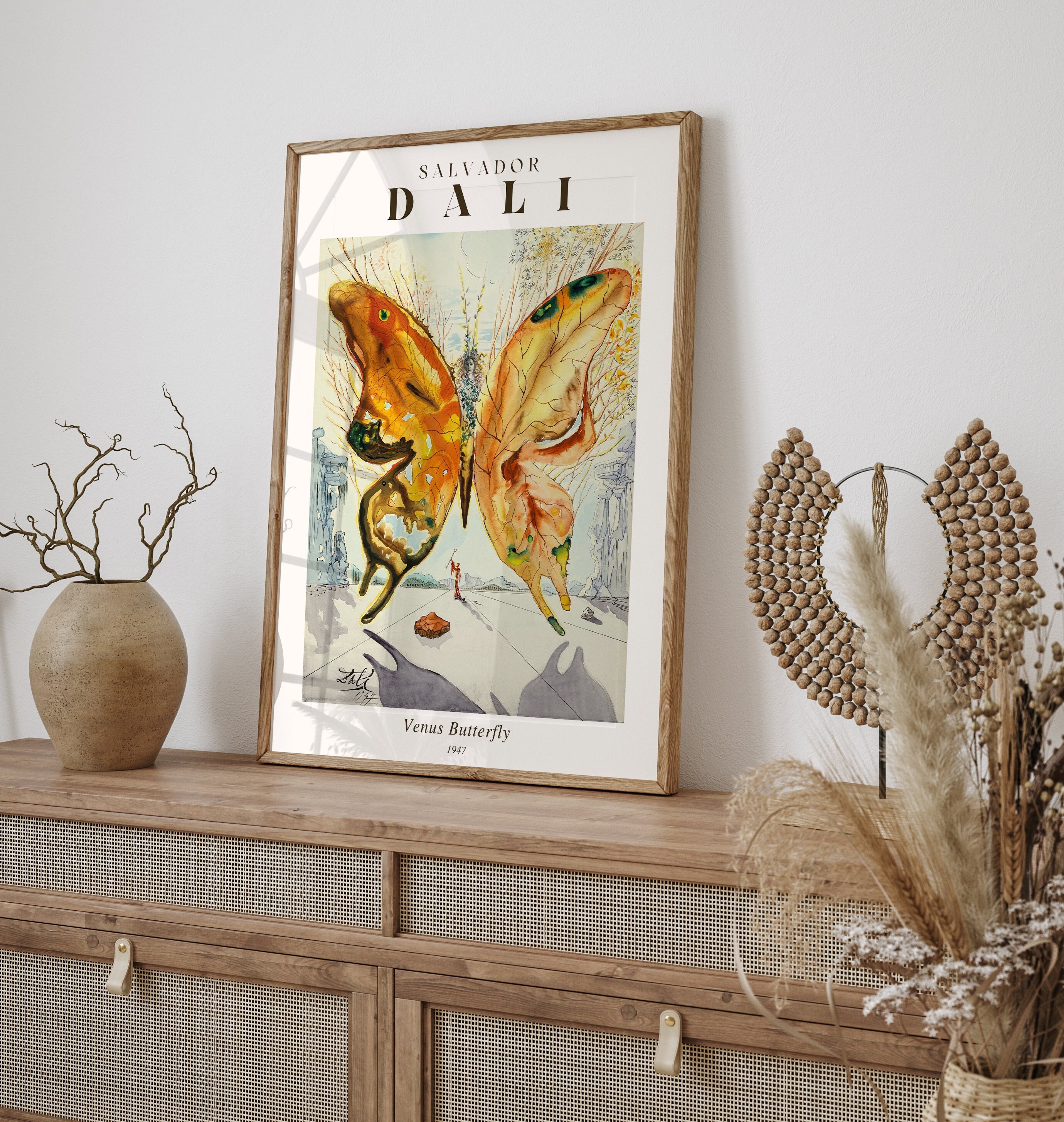 Salvador Dali Venus Butterfly Print, Salvador Dali Exhibition 1947 ...