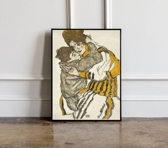 エゴン シーレの版画 - シーレの妻と甥 (1915)、エゴン シーレのアート