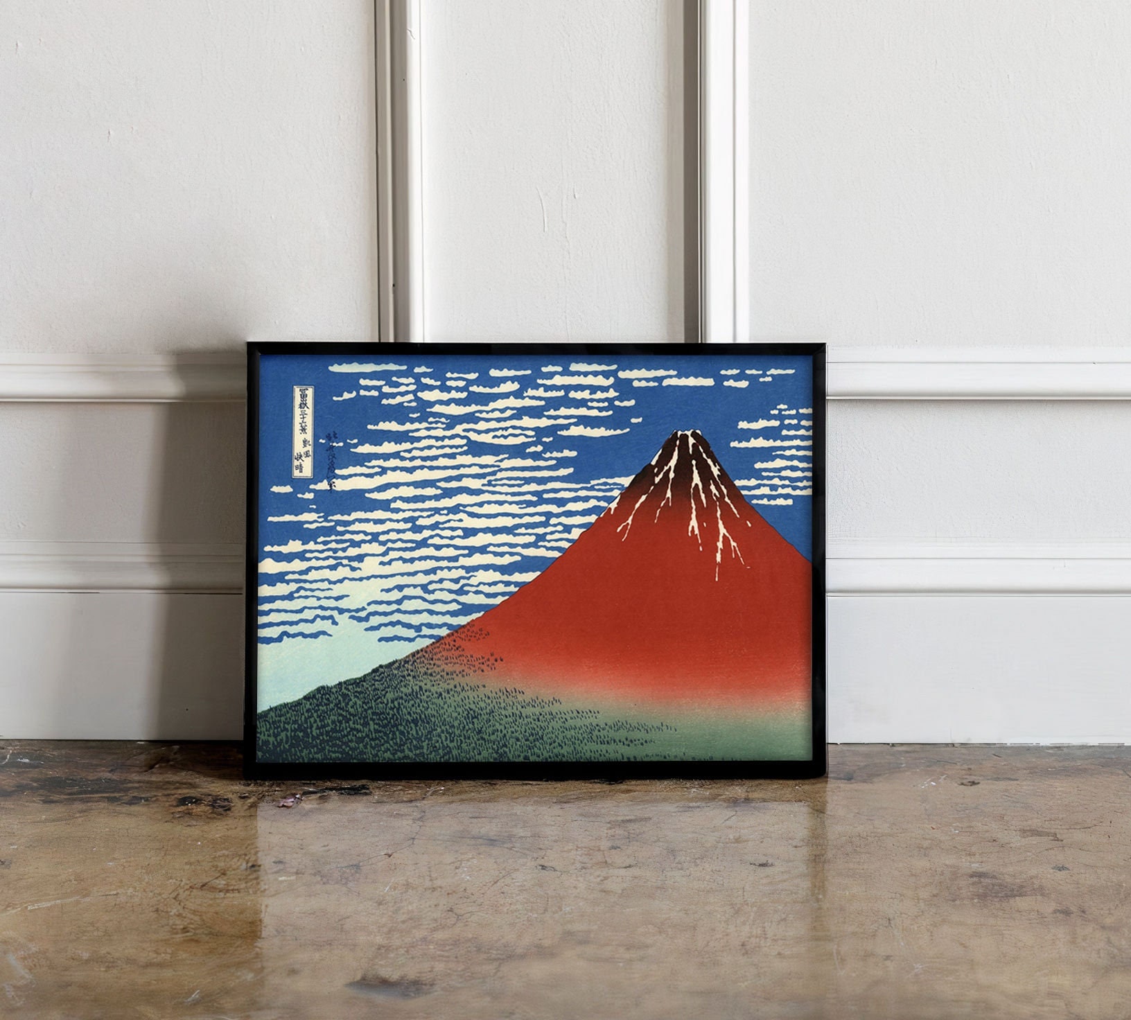 絵画 flk040097 Katsushika Hokusai Red Fuji Poster, Red Fuji Print, Japanese Art