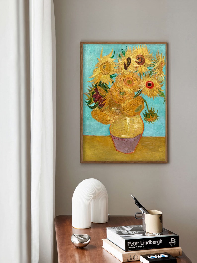 Vincent Van Gogh Posters Sunflower Poster Van Gogh Wall Art Etsy