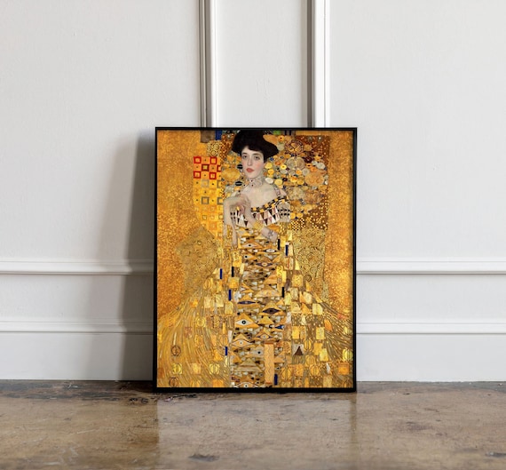 woman in the gold dress painting Klimt The Lady In Gold Quilled Greeting Card