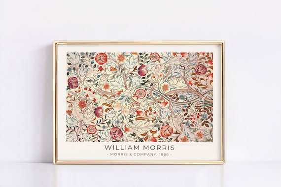 William Morris Poster, William Morris Print, William Morris FLoral Art, Vintage Poster, Floral Print, Floral Vintage Print