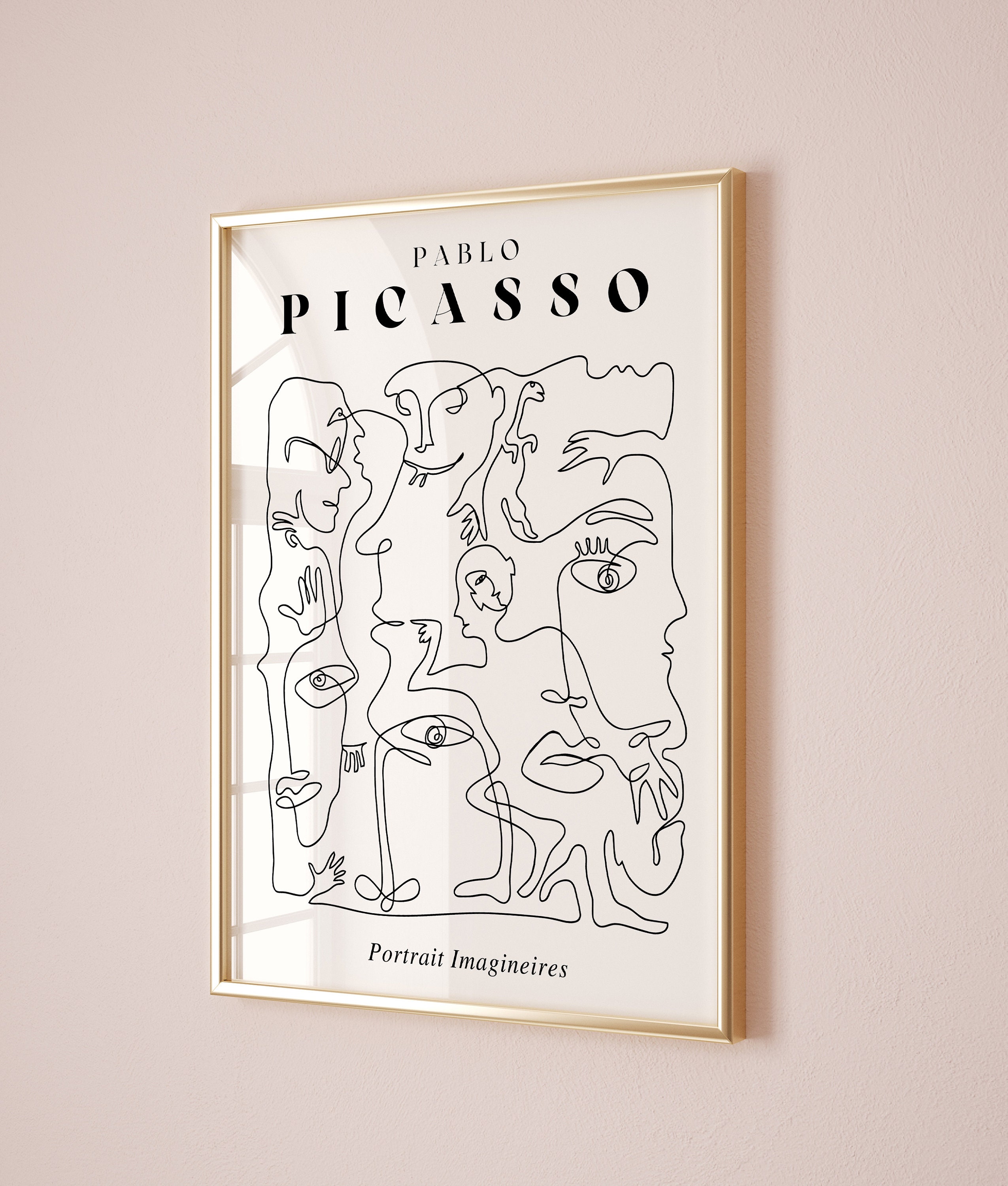 Picasso Exhibition Poster, Picasso Exhibition Line Art Poster