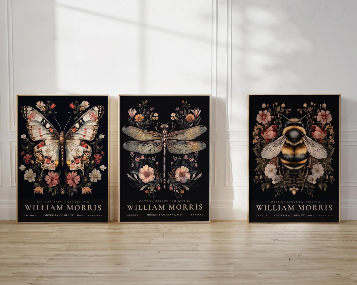 SET OF 3 William Morris Posters, William Morris Print, Morris Wall Art ...