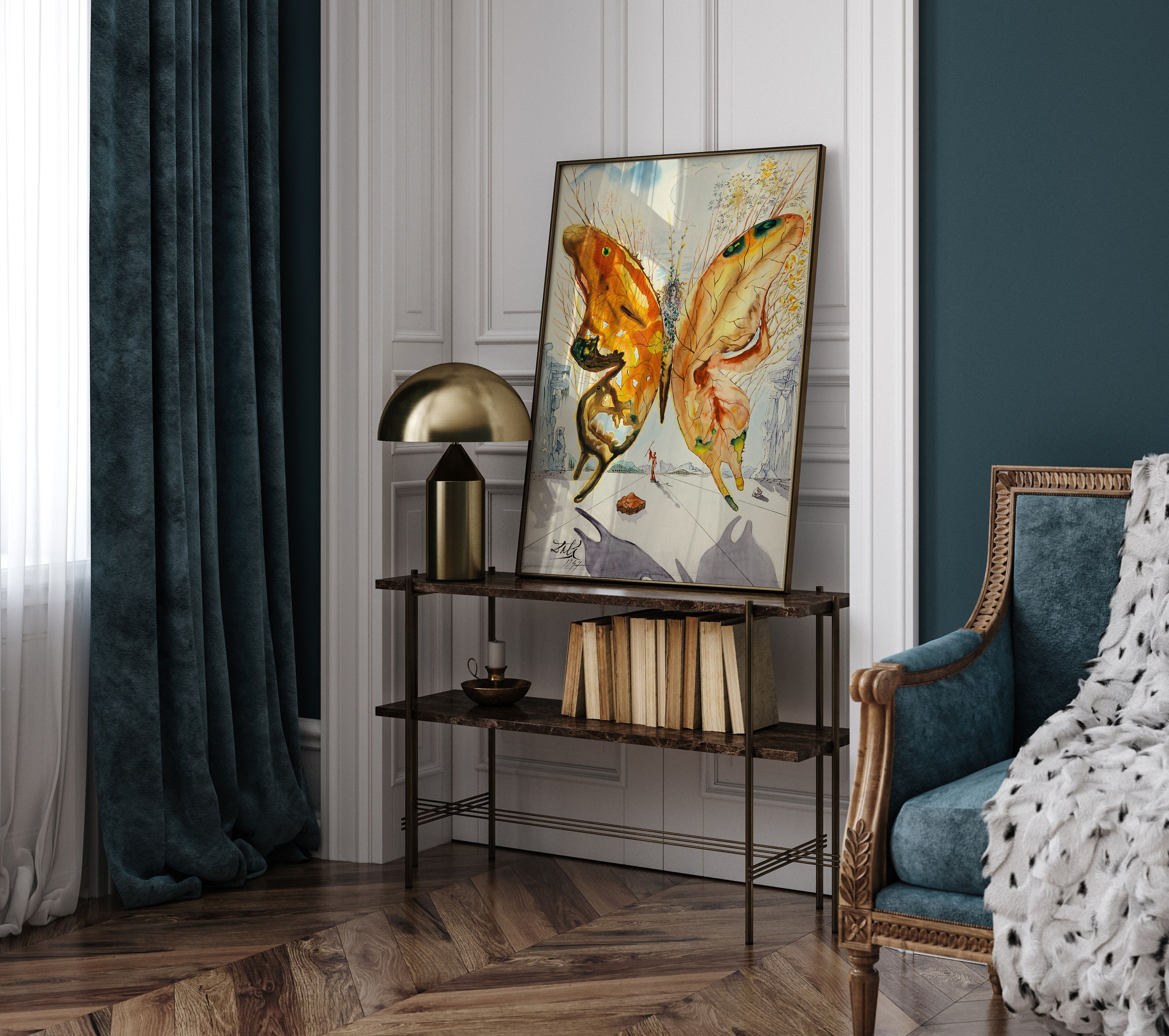 サルバドール ダリのヴィーナス蝶のプリント、サルバドール ダリ展