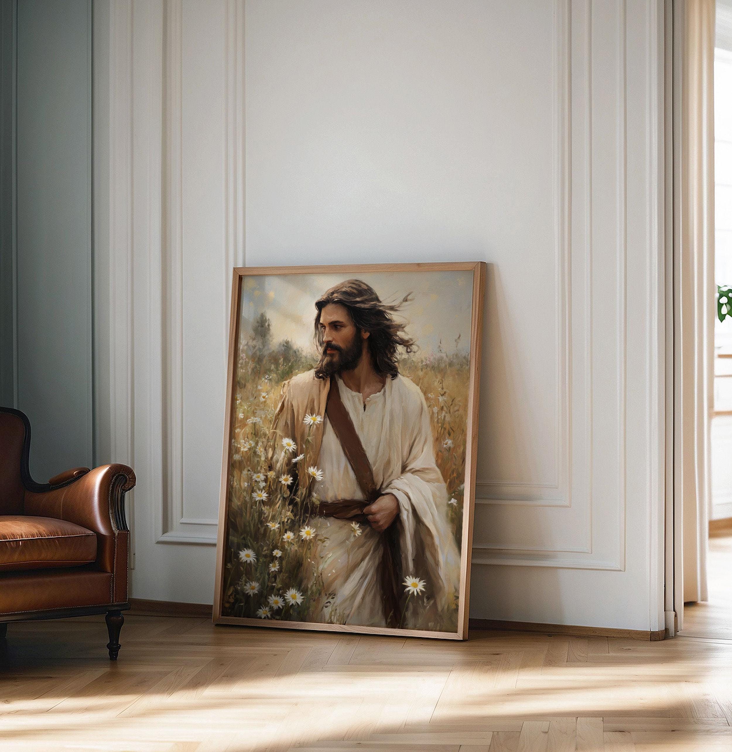 Jesus Christ Portrait Wall Art Print, Christian Wall Art, Jesus Christ ...